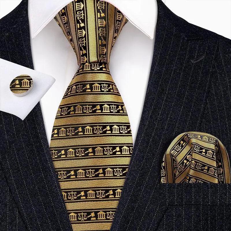 Business Luxury Men Silk Necktie Fashion Tie Sets For Men Wedding Party Wear Elegant Neck Tie Design For Men Soft Business Casual Suit Neckties Stevvex