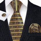 Business Luxury Men Silk Necktie Fashion Tie Sets For Men Wedding Party Wear Elegant Neck Tie Design For Men Soft Business Casual Suit Neckties Stevvex