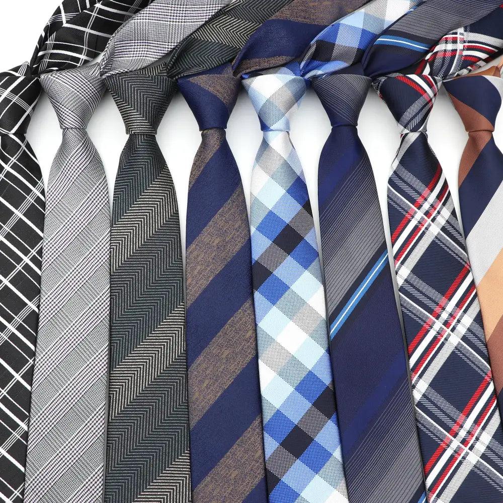 Casual Skinny Men Ties Fashion Polyester Comfortable Striped Necktie Business Design Formal Slim Office Necktie For Men Stevvex