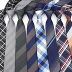 Casual Skinny Men Ties Fashion Polyester Comfortable Striped Necktie Business Design Formal Slim Office Necktie For Men Stevvex