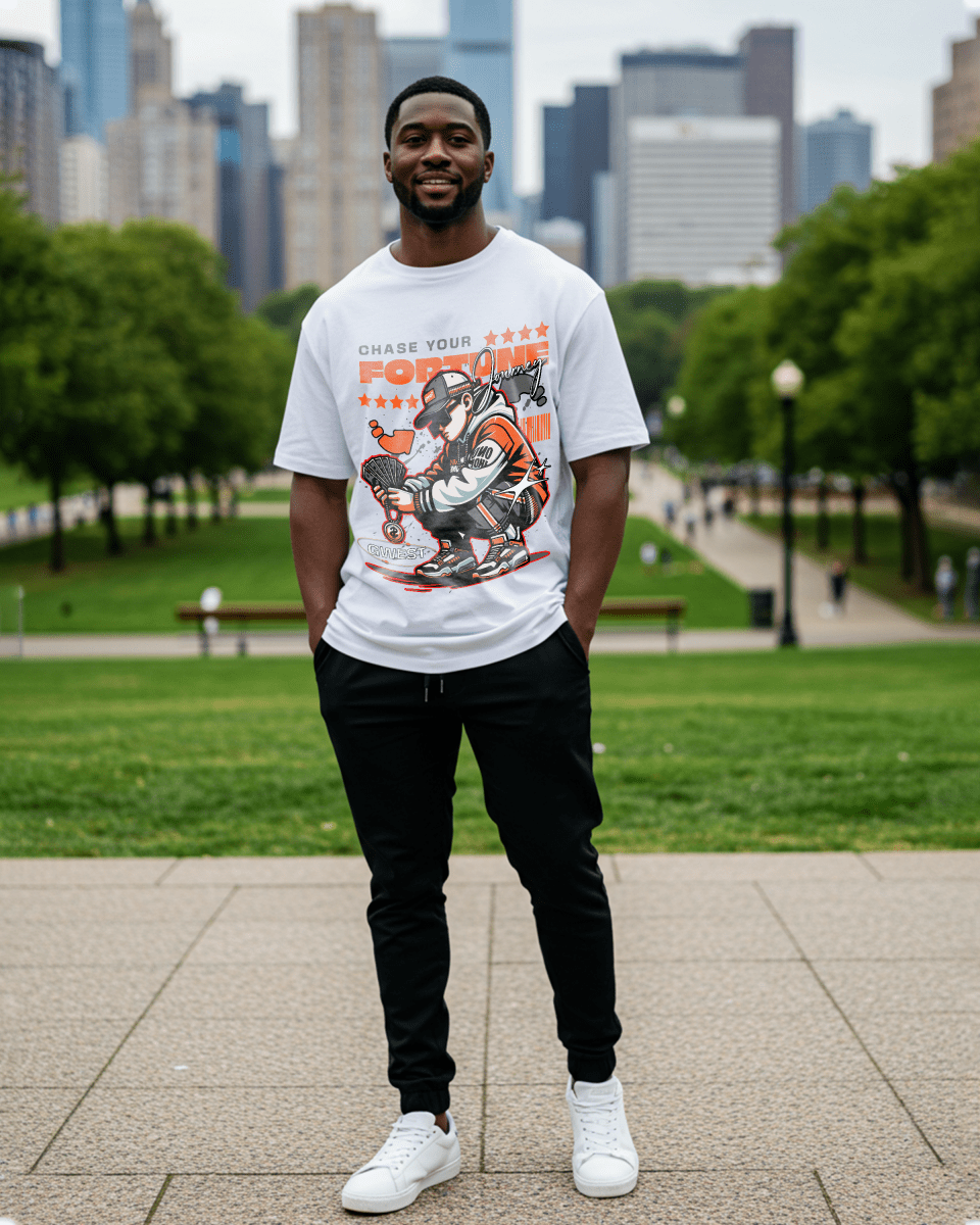 G West Chase Your Fortune Journey Oversized T-Shirt Mens G West