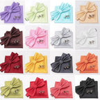 Classic Men Bowtie  Cufflinks Set Casual Men's Fashionable Style Solid Color Bowties Elegant Accessories Stevvex