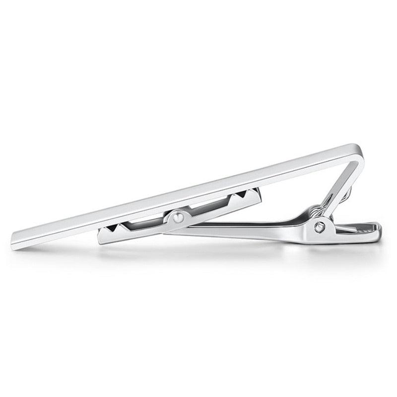 Classic Tie Clip Fashion Style Tie Bars For Men Metal Tone Tie Bar Clip Tie Pins Elegant Tie Clips For Men Fathers' Day Valentine's Day Gift Simple Bar Clasp Practical Necktie Accessories Clasp Tie Pin For Mens Collar Clip Stevvex