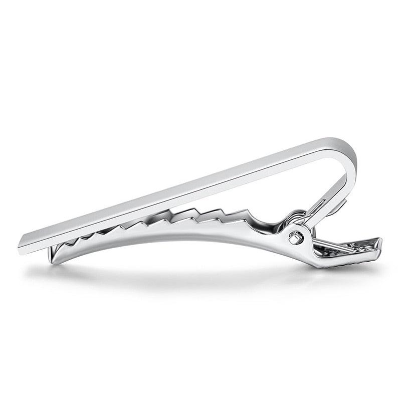 Classic Tie Clip Fashion Style Tie Bars For Men Metal Tone Tie Bar Clip Tie Pins Elegant Tie Clips For Men Fathers' Day Valentine's Day Gift Simple Bar Clasp Practical Necktie Accessories Clasp Tie Pin For Mens Collar Clip Stevvex