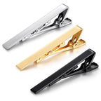 Classic Tie Clip Fashion Style Tie Bars For Men Metal Tone Tie Bar Clip Tie Pins Elegant Tie Clips For Men Fathers' Day Valentine's Day Gift Simple Bar Clasp Practical Necktie Accessories Clasp Tie Pin For Mens Collar Clip Stevvex