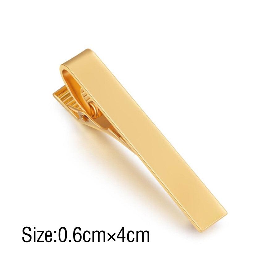 Classic Tie Clip Fashion Style Tie Bars For Men Metal Tone Tie Bar Clip Tie Pins Elegant Tie Clips For Men Fathers' Day Valentine's Day Gift Simple Bar Clasp Practical Necktie Accessories Clasp Tie Pin For Mens Collar Clip Stevvex