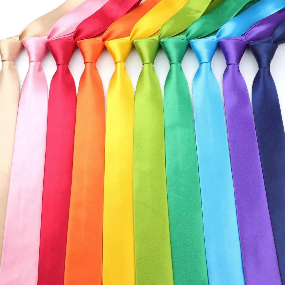 Colorful Men Polyester Slim Men Necktie Simple Design Party Necktie Wedding And Daily Wear Neck Ties Stevvex