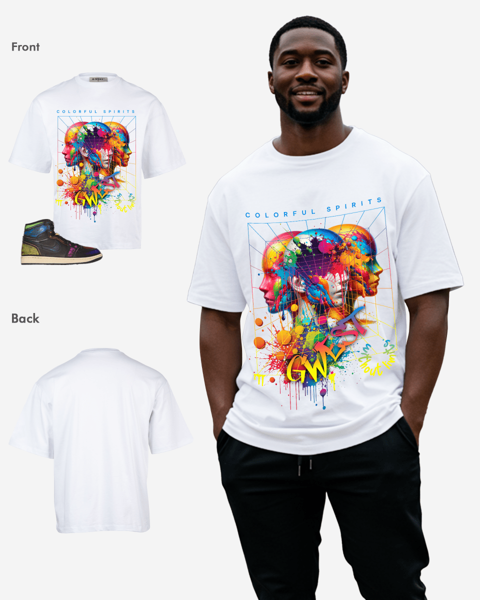 G West Colorful Spirits Oversized T-Shirt Mens G West