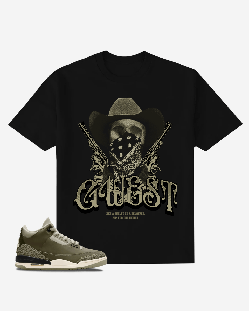 G West Cowboy-Graphic Oversized T-Shirt Mens G West