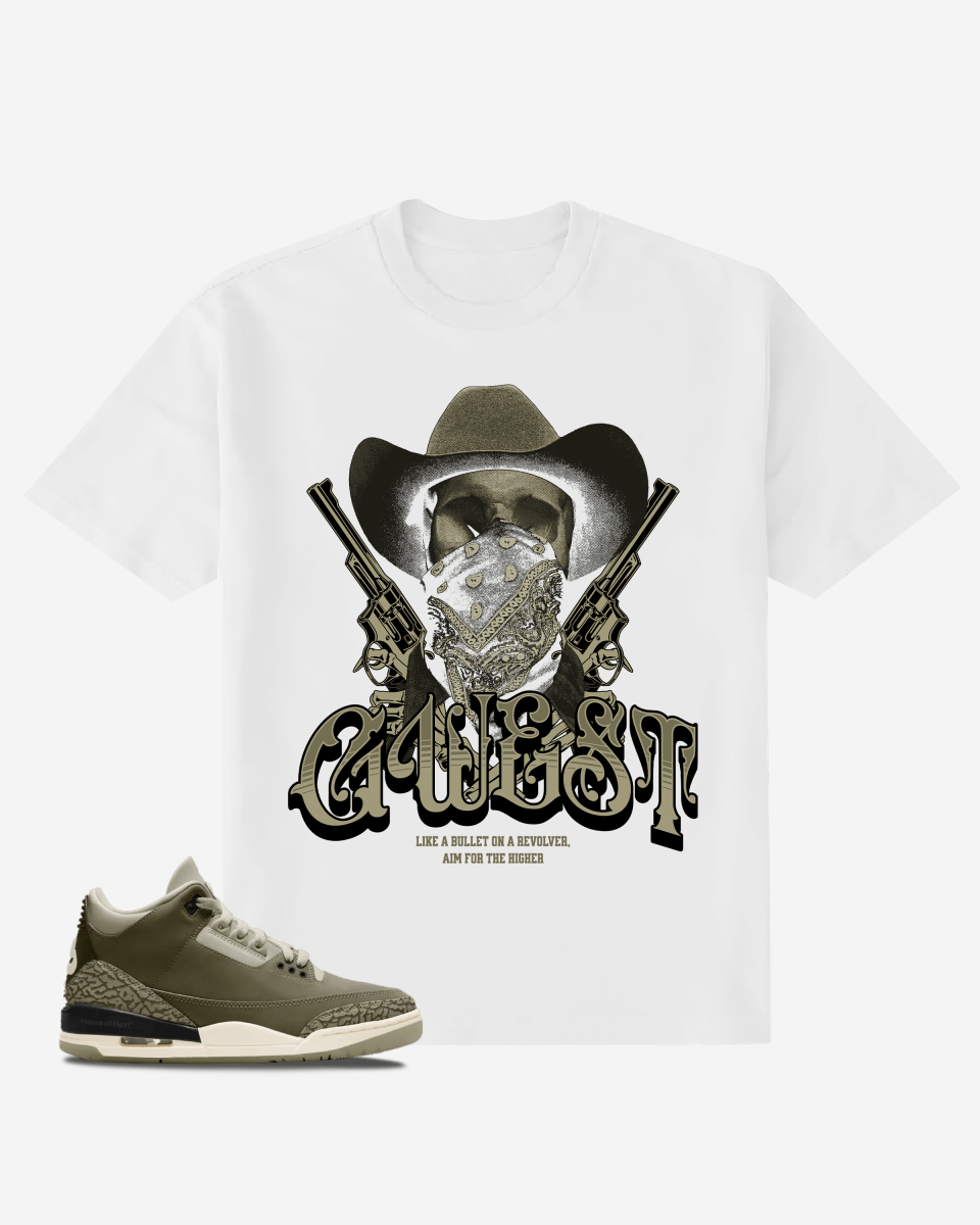 G West Cowboy-Graphic Oversized T-Shirt Mens G West