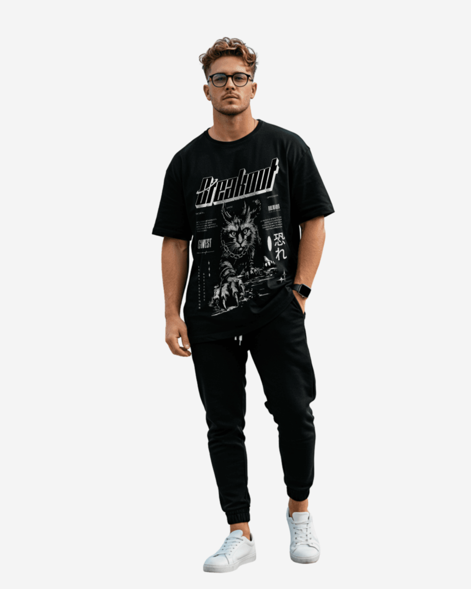 G West Demon Cat Breakout Camiseta Extragrande Hombre