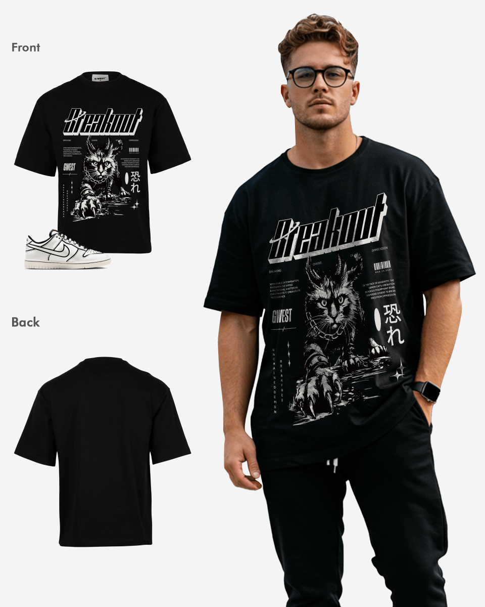 G West Demon Cat Breakout Camiseta Extragrande Hombre