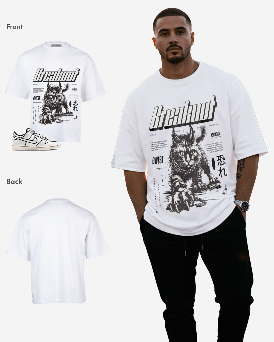 G West Demon Cat Breakout Camiseta Extragrande Hombre