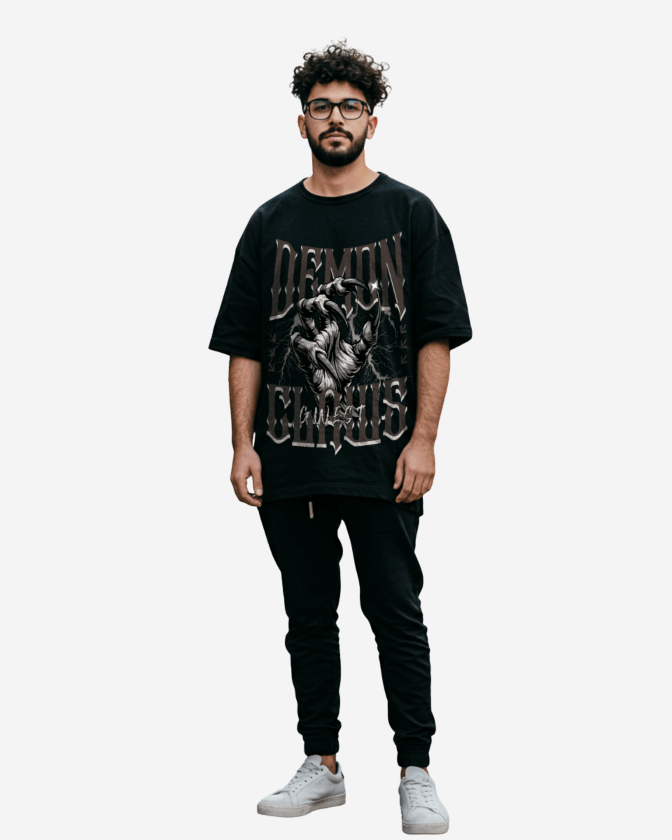 Camiseta extragrande G West Demon Claws para hombre
