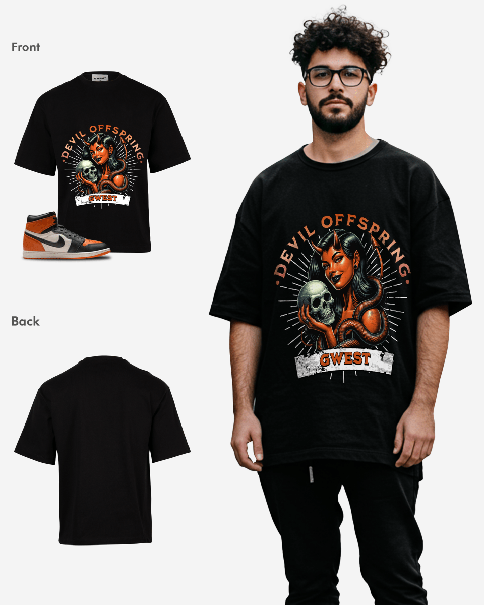 Camiseta extragrande para hombre G West Devil Offspring