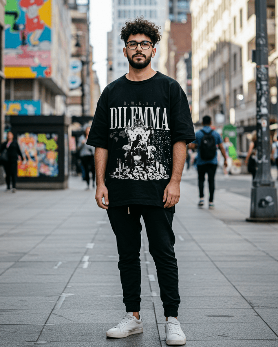 Camiseta de manga corta G West Dilemma Oversized para hombre