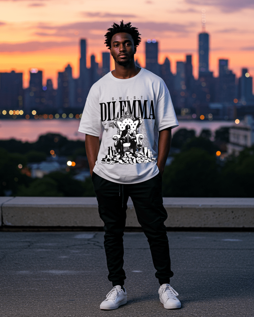 Camiseta de manga corta G West Dilemma Oversized para hombre