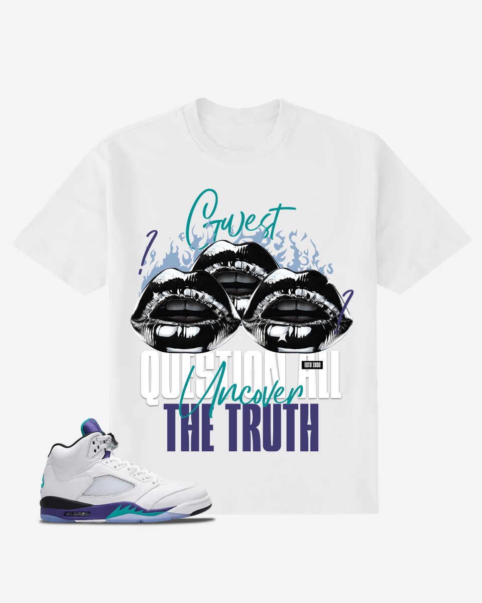 G West Don't Believe They Say Lips Oversized T-Shirt Mens G West