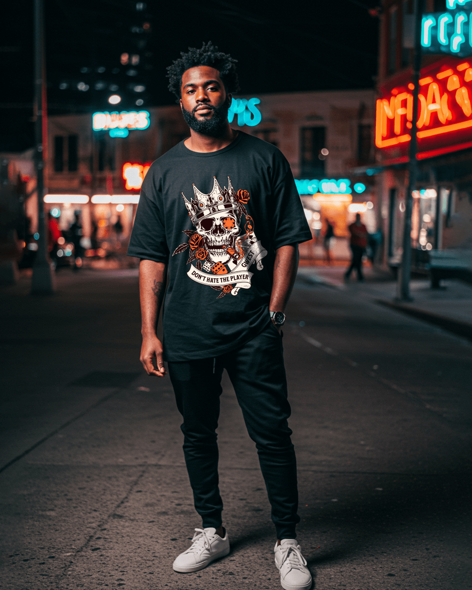Camiseta extragrande para hombre G West Don't Hate Player