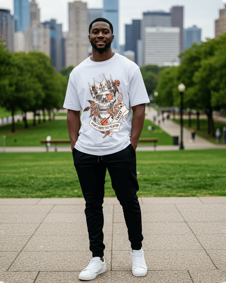 Camiseta extragrande para hombre G West Don't Hate Player
