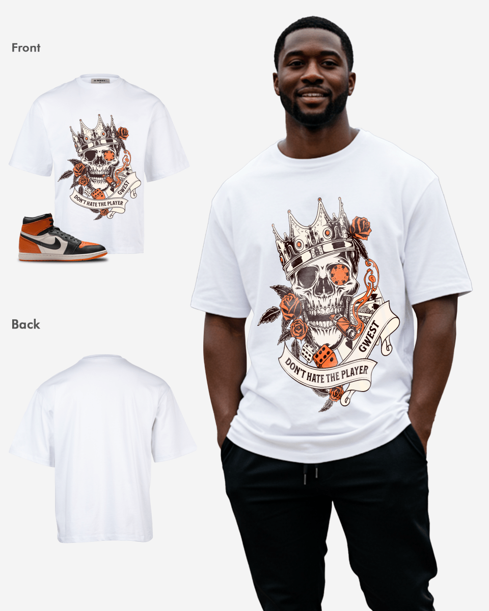 Camiseta extragrande para hombre G West Don't Hate Player