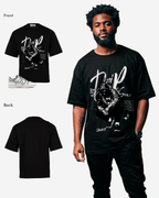 Camiseta extragrande estilo goteo G West para hombre