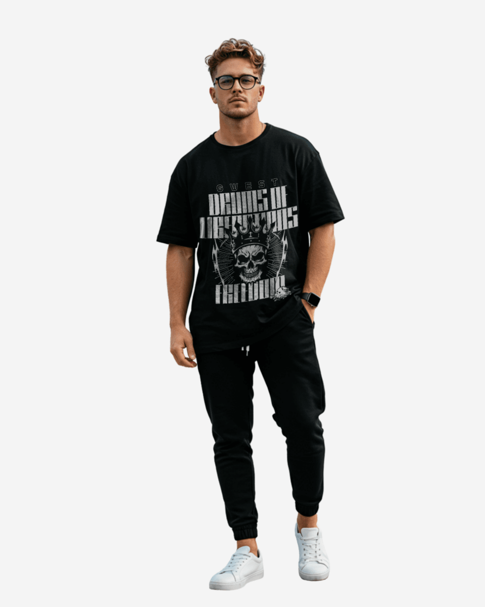 G West Drums Of Liberations Oversized T-Shirt Mens G West