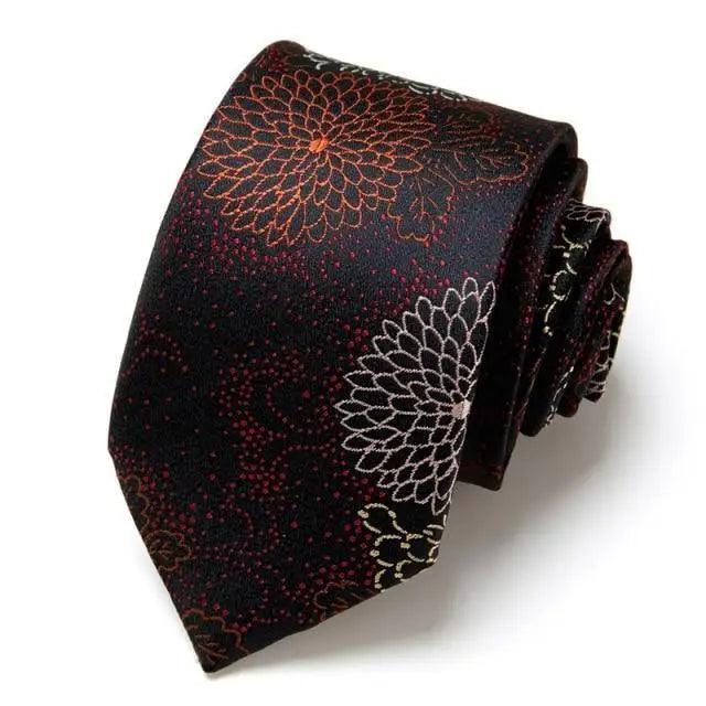 Elegant Fashion Flower Classic Design Neckties For Men Business Formal Suit Office Men Necktie Modern Patterned Formal Ties College Tuxedo Floral Tie Stevvex