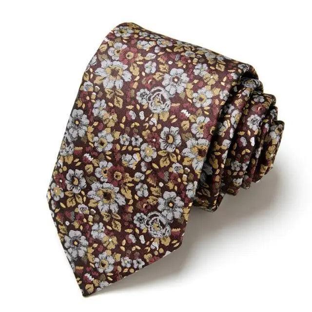 Elegant Fashion Flower Classic Design Neckties For Men Business Formal Suit Office Men Necktie Modern Patterned Formal Ties College Tuxedo Floral Tie Stevvex