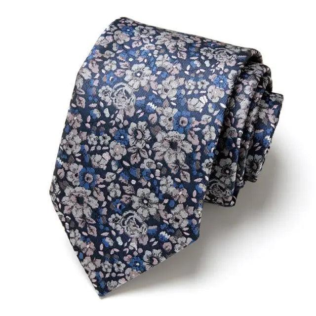 Elegant Fashion Flower Classic Design Neckties For Men Business Formal Suit Office Men Necktie Modern Patterned Formal Ties College Tuxedo Floral Tie Stevvex