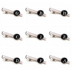 Elegant Men Fashion 26 Alphabet Letters Tie Clips Letter Tie Clip Men's Fashion Tie Pin Buckle Clip Tie Decoration Suit Accessories  Name Letters Jewelry Men Necktie Clip Pin Suit Accessories Classic Initials Alphabet A-Z Tie Clips Stevvex