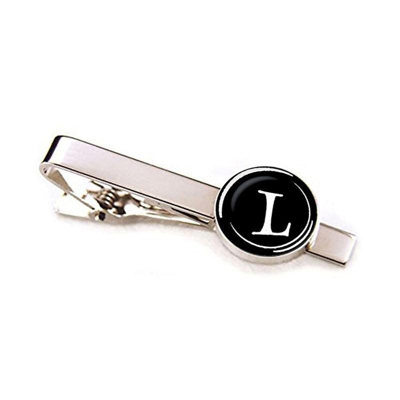 Elegant Men Fashion 26 Alphabet Letters Tie Clips Letter Tie Clip Men's Fashion Tie Pin Buckle Clip Tie Decoration Suit Accessories  Name Letters Jewelry Men Necktie Clip Pin Suit Accessories Classic Initials Alphabet A-Z Tie Clips Stevvex