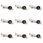 Elegant Men Fashion 26 Alphabet Letters Tie Clips Letter Tie Clip Men's Fashion Tie Pin Buckle Clip Tie Decoration Suit Accessories  Name Letters Jewelry Men Necktie Clip Pin Suit Accessories Classic Initials Alphabet A-Z Tie Clips Stevvex