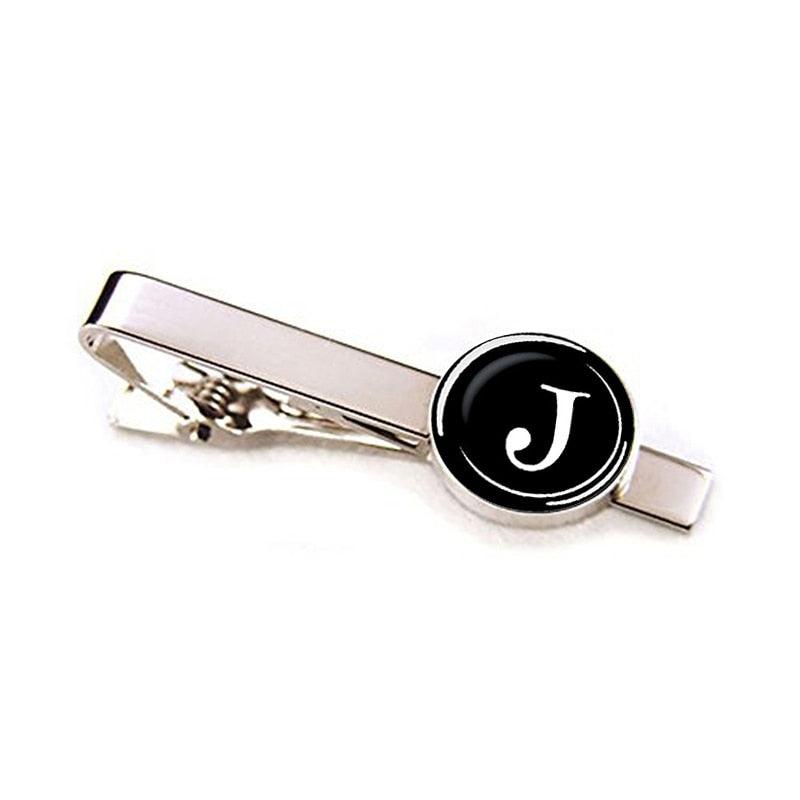 Elegant Men Fashion 26 Alphabet Letters Tie Clips Letter Tie Clip Men's Fashion Tie Pin Buckle Clip Tie Decoration Suit Accessories  Name Letters Jewelry Men Necktie Clip Pin Suit Accessories Classic Initials Alphabet A-Z Tie Clips Stevvex