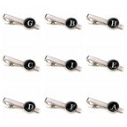 Elegant Men Fashion 26 Alphabet Letters Tie Clips Letter Tie Clip Men's Fashion Tie Pin Buckle Clip Tie Decoration Suit Accessories  Name Letters Jewelry Men Necktie Clip Pin Suit Accessories Classic Initials Alphabet A-Z Tie Clips Stevvex