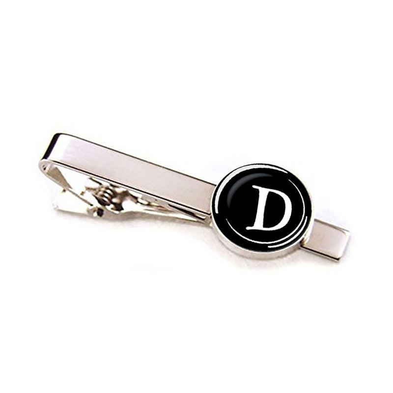 Elegant Men Fashion 26 Alphabet Letters Tie Clips Letter Tie Clip Men's Fashion Tie Pin Buckle Clip Tie Decoration Suit Accessories  Name Letters Jewelry Men Necktie Clip Pin Suit Accessories Classic Initials Alphabet A-Z Tie Clips Stevvex