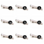 Elegant Men Fashion 26 Alphabet Letters Tie Clips Letter Tie Clip Men's Fashion Tie Pin Buckle Clip Tie Decoration Suit Accessories  Name Letters Jewelry Men Necktie Clip Pin Suit Accessories Classic Initials Alphabet A-Z Tie Clips Stevvex