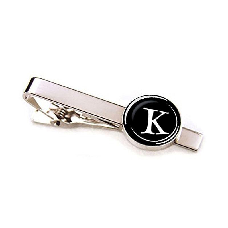 Elegant Men Fashion 26 Alphabet Letters Tie Clips Letter Tie Clip Men's Fashion Tie Pin Buckle Clip Tie Decoration Suit Accessories  Name Letters Jewelry Men Necktie Clip Pin Suit Accessories Classic Initials Alphabet A-Z Tie Clips Stevvex