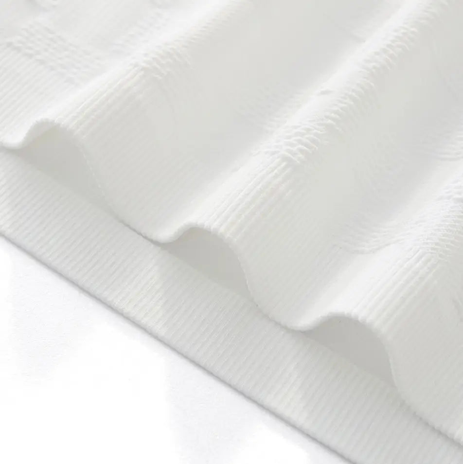 Seamless Check Texture Polo WHITE