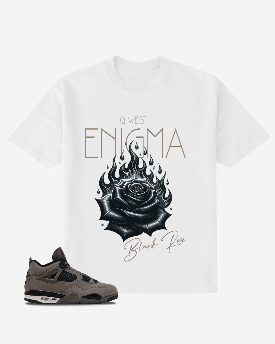 G West Enigma Black Rose Oversized T-Shirt Mens G West