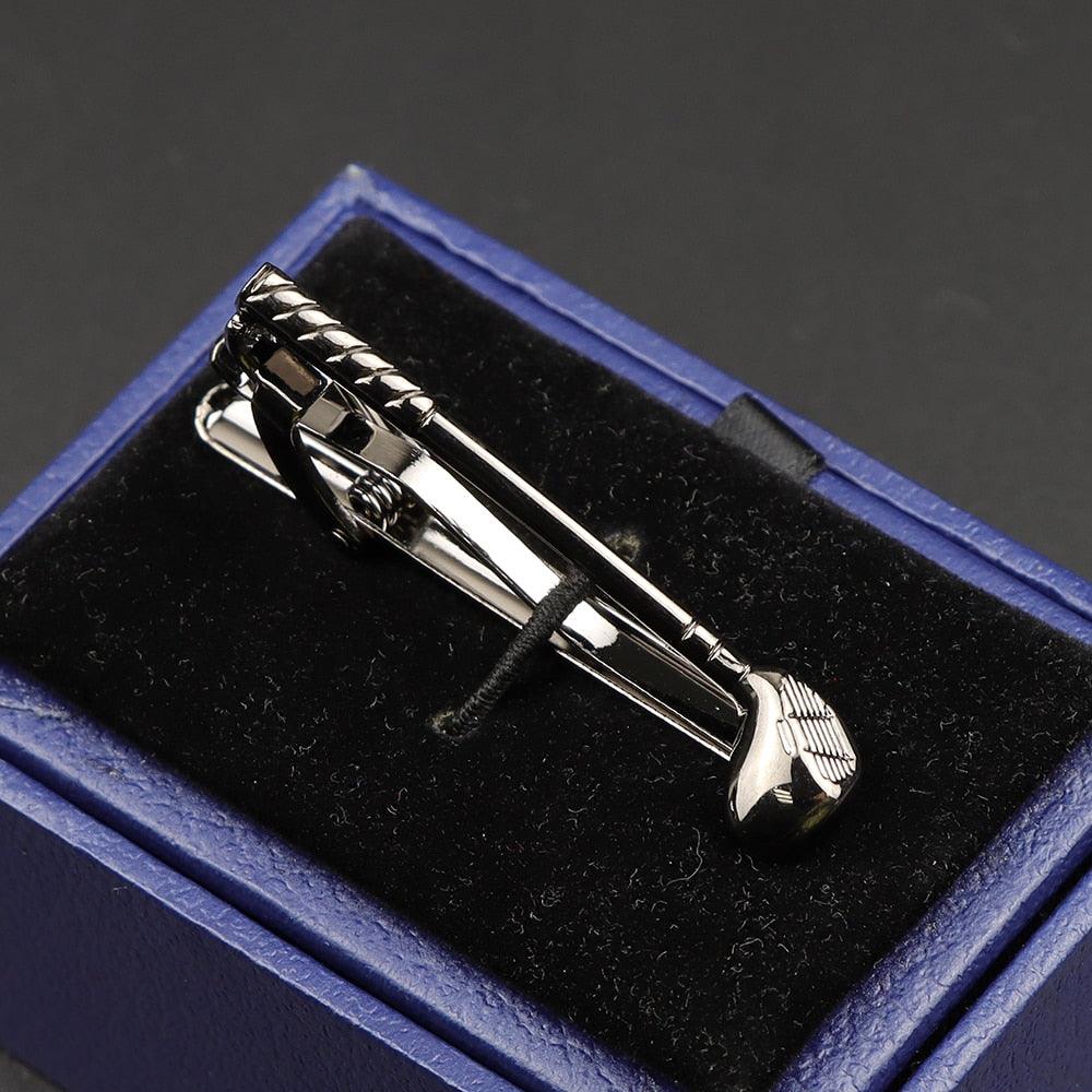 Fashion Metal Men Tie Clip Golden Musical Instrument Shape Simple Bar Clasp  Luxury Fashion Necktie Tie Clips Bar Variety Pattern Mens Suit Wedding Gift Unique Tie Clip Stevvex