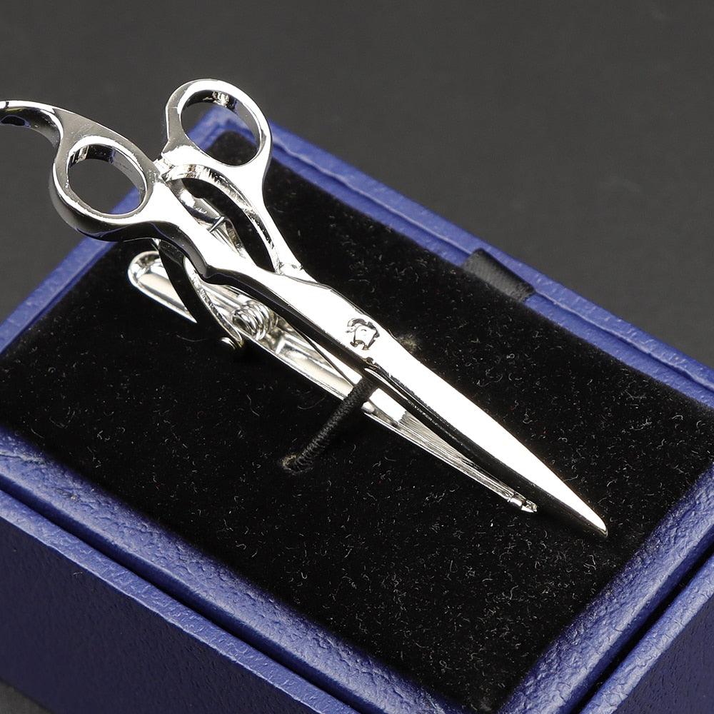 Fashion Metal Men Tie Clip Golden Musical Instrument Shape Simple Bar Clasp  Luxury Fashion Necktie Tie Clips Bar Variety Pattern Mens Suit Wedding Gift Unique Tie Clip Stevvex