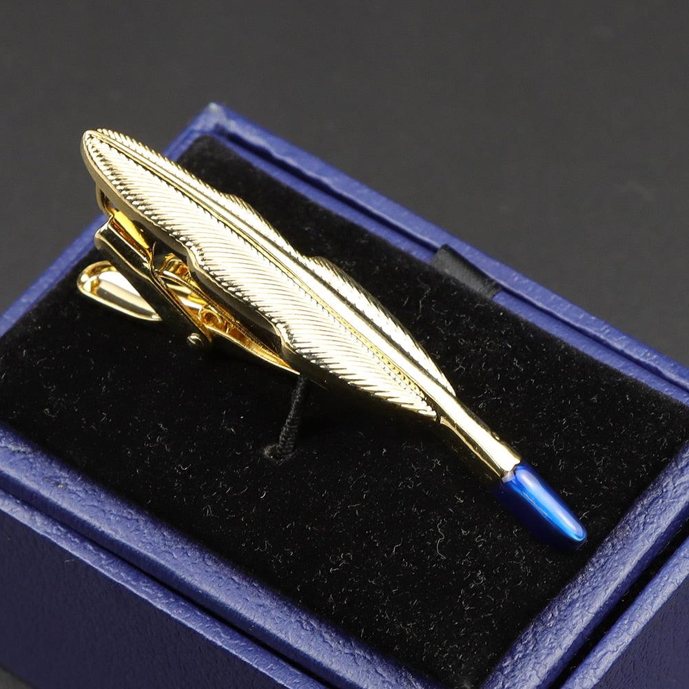 Fashion Metal Men Tie Clip Golden Musical Instrument Shape Simple Bar Clasp  Luxury Fashion Necktie Tie Clips Bar Variety Pattern Mens Suit Wedding Gift Unique Tie Clip Stevvex