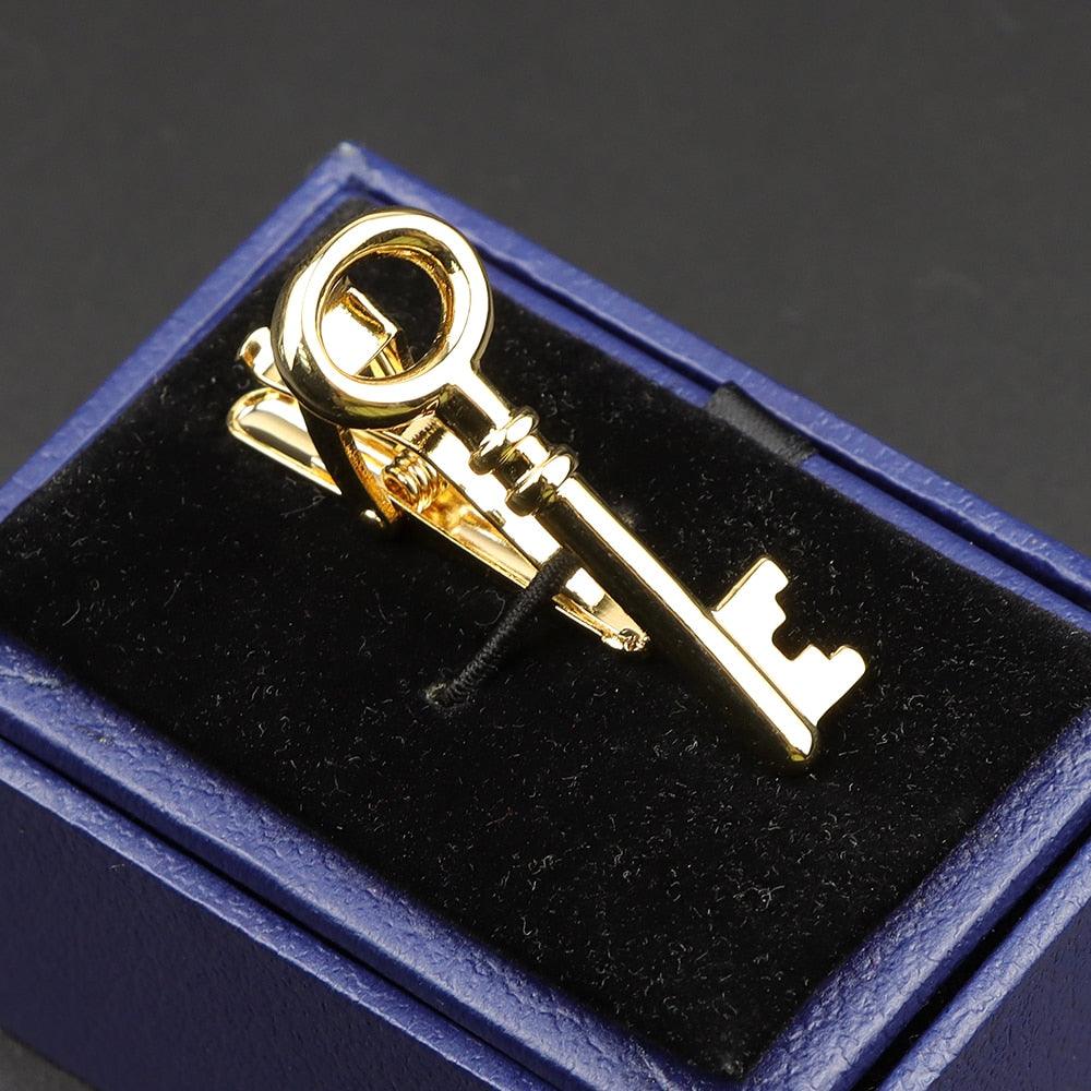 Fashion Metal Men Tie Clip Golden Musical Instrument Shape Simple Bar Clasp  Luxury Fashion Necktie Tie Clips Bar Variety Pattern Mens Suit Wedding Gift Unique Tie Clip Stevvex