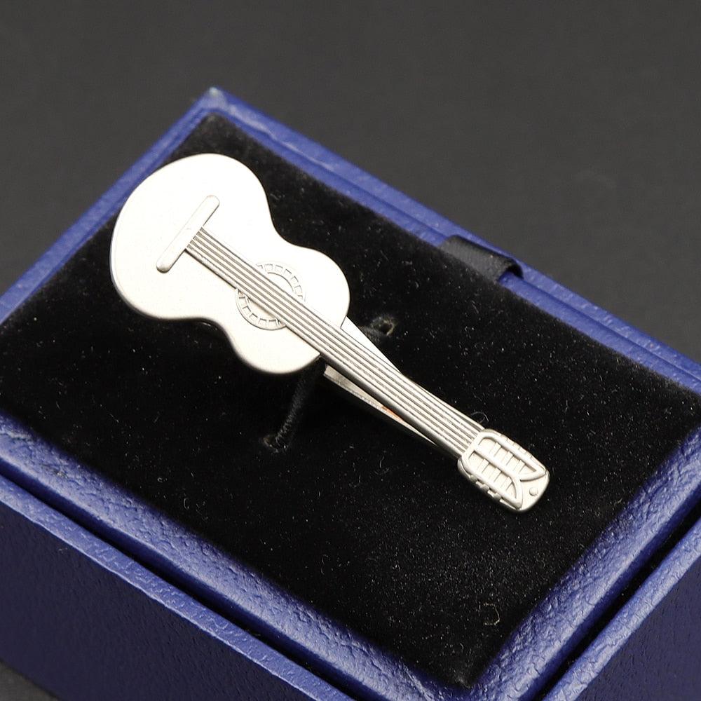 Fashion Metal Men Tie Clip Golden Musical Instrument Shape Simple Bar Clasp  Luxury Fashion Necktie Tie Clips Bar Variety Pattern Mens Suit Wedding Gift Unique Tie Clip Stevvex