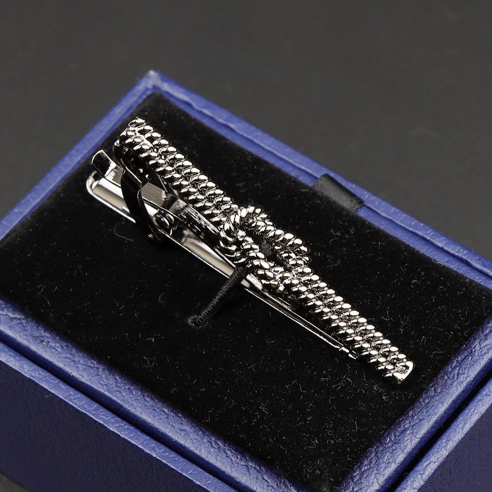 Fashion Metal Men Tie Clip Golden Musical Instrument Shape Simple Bar Clasp  Luxury Fashion Necktie Tie Clips Bar Variety Pattern Mens Suit Wedding Gift Unique Tie Clip Stevvex
