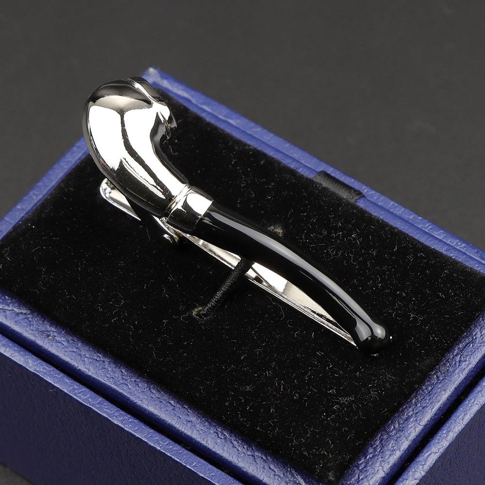 Fashion Metal Men Tie Clip Golden Musical Instrument Shape Simple Bar Clasp  Luxury Fashion Necktie Tie Clips Bar Variety Pattern Mens Suit Wedding Gift Unique Tie Clip Stevvex