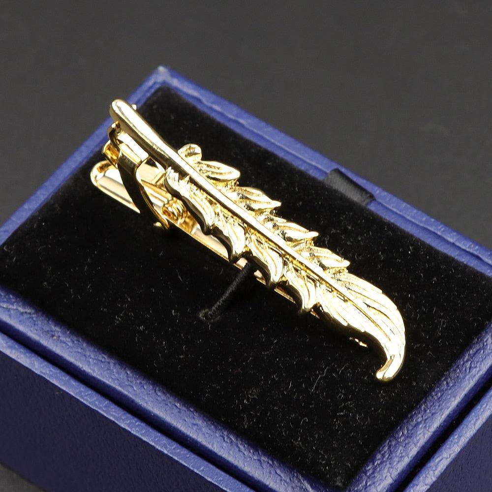 Fashion Metal Men Tie Clip Golden Musical Instrument Shape Simple Bar Clasp  Luxury Fashion Necktie Tie Clips Bar Variety Pattern Mens Suit Wedding Gift Unique Tie Clip Stevvex