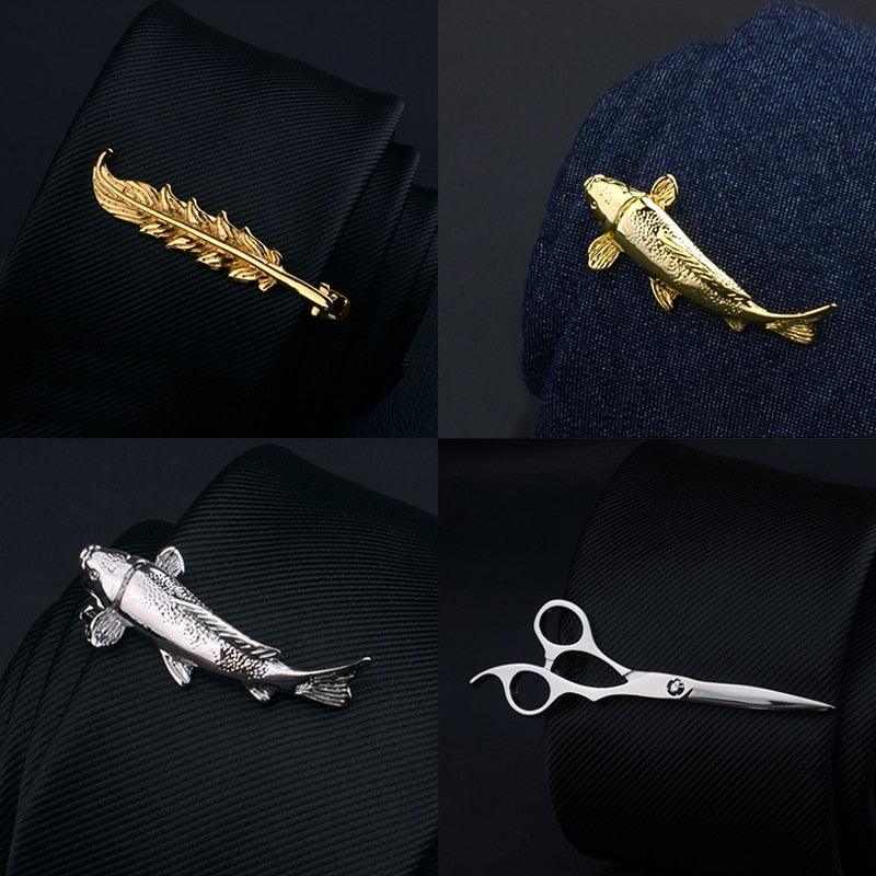 Fashion Tie Clips Men's Metal Necktie Bar Tie Bar Clip Men's Daily Tie Clip Accessories Unique Modern Stainless Steel Fashion Business Tie Bar Formal Shirt Wedding Ceremony Gold Tie Clip Men's Party Gifts Stevvex