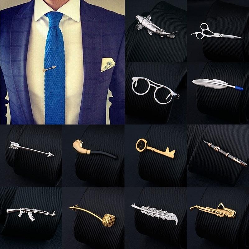 Fashion Tie Clips Men's Metal Necktie Bar Tie Bar Clip Men's Daily Tie Clip Accessories Unique Modern Stainless Steel Fashion Business Tie Bar Formal Shirt Wedding Ceremony Gold Tie Clip Men's Party Gifts Stevvex
